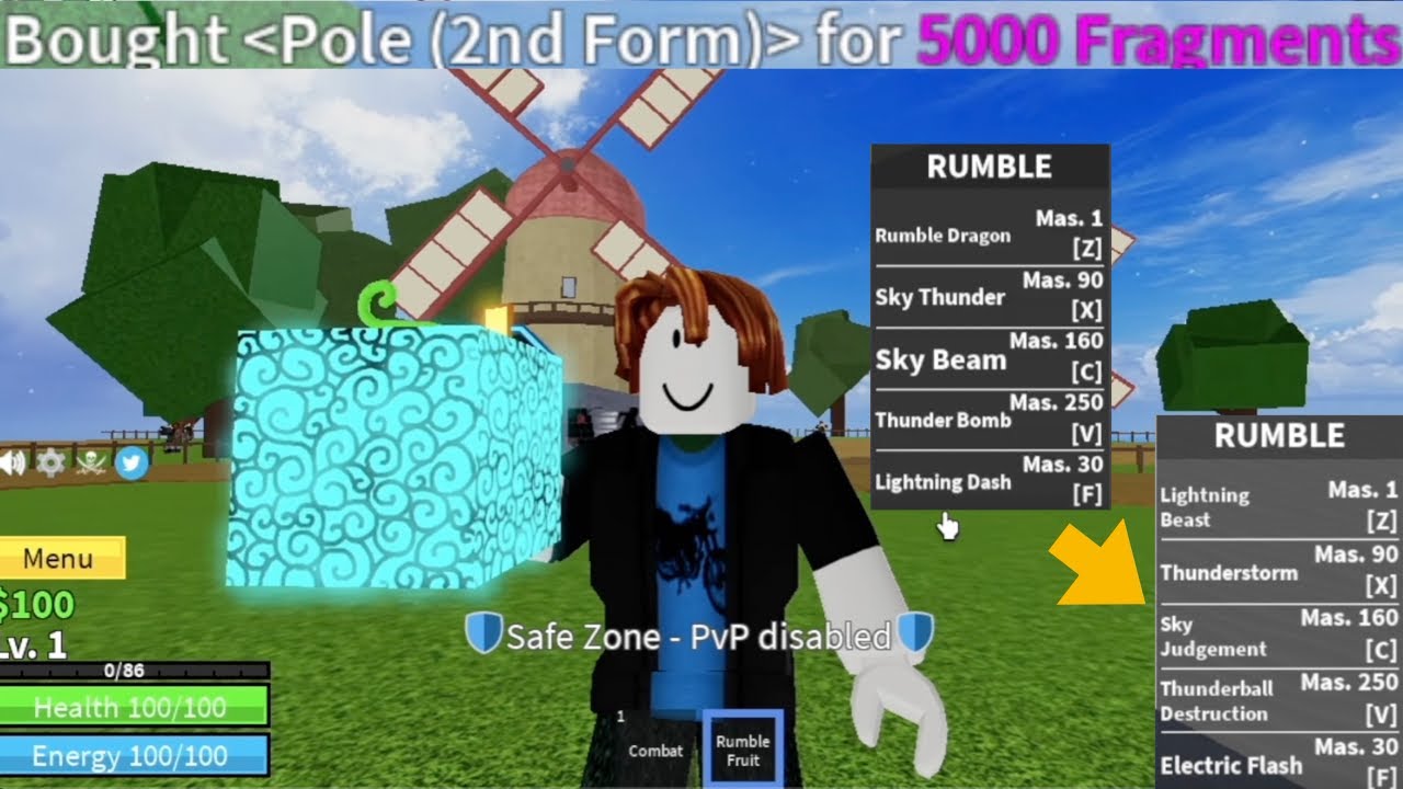 Rumble in Roblox Blox Fruits: Price, moves, and more