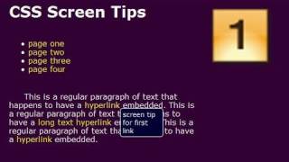 Create CSS Screen Tips for Hyperlinks - Part 1 of 2