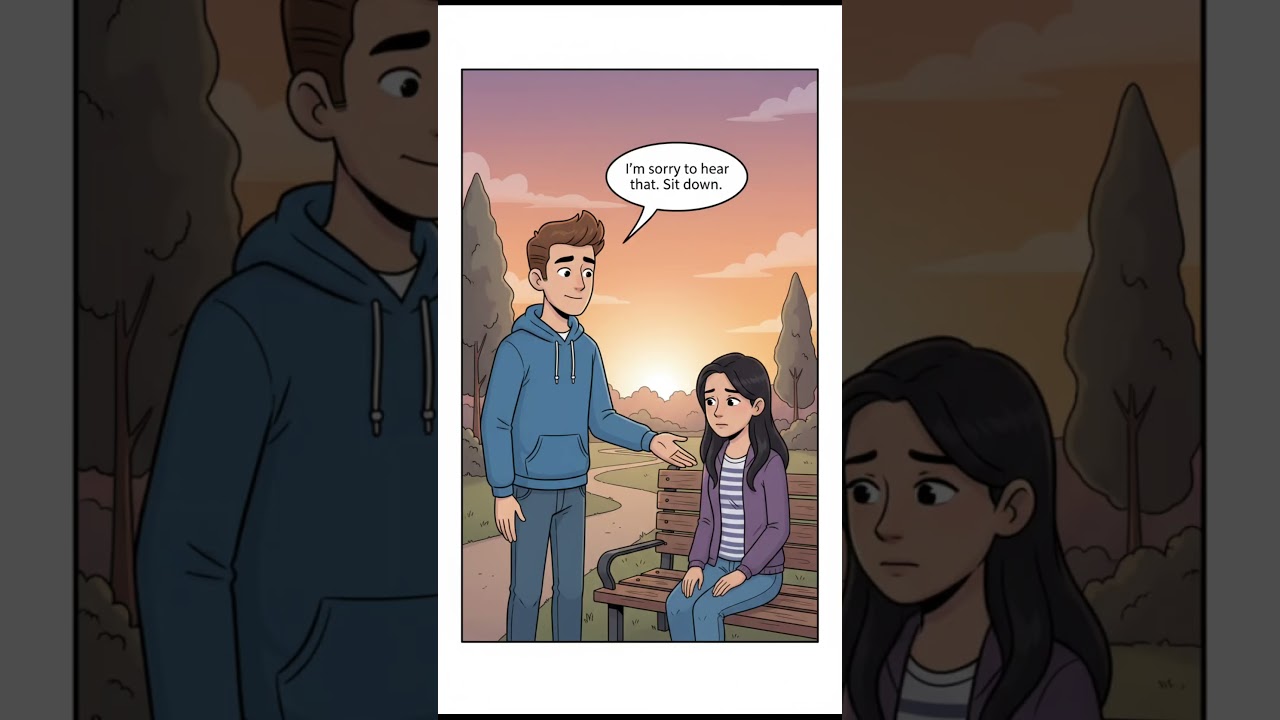 "Heartwarming Sunset Chat in the Park: Friends Share a Peaceful Moment 🌅💕"