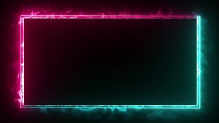 Glowing frame black screen | Neon light border | Frame template video background screenshot 5