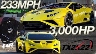 Underground Racing WINS 6th Consecutive TX2K with 3,000 HP Huracan STO!