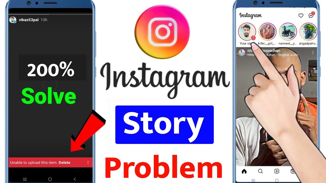 unable to upload this item Instagram story unable to upload this item Delete instagram story problem