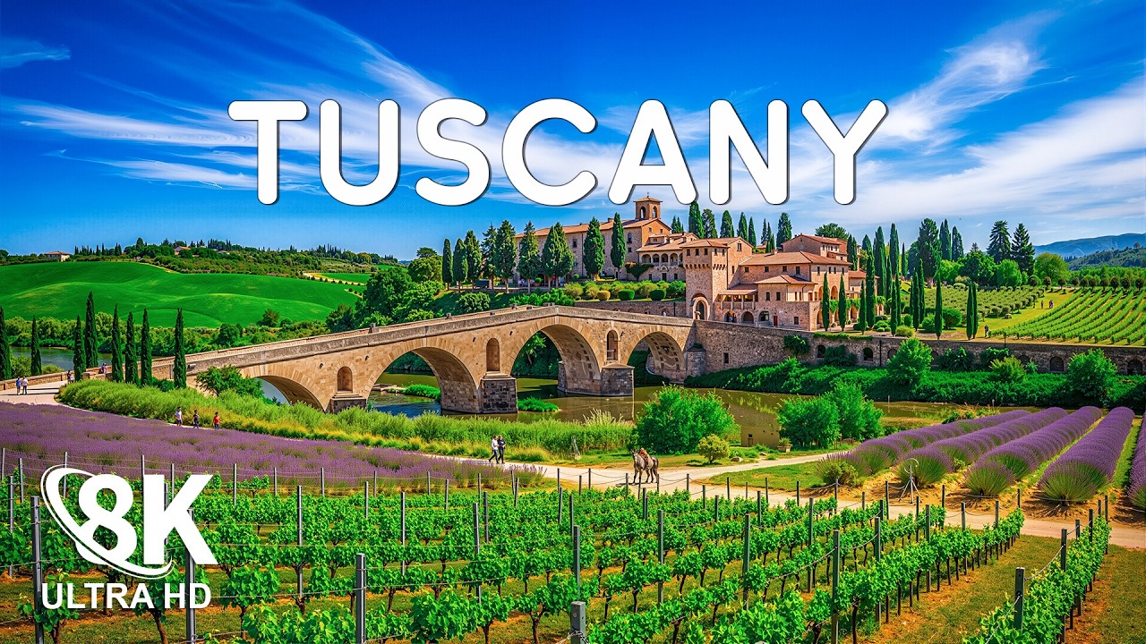 Tuscany 8K Ultra HD – Golden Sunsets Over Cypress Trees and Endless Countryside Horizons