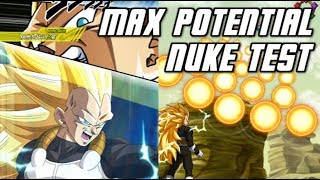 100% Phy Ssj3 Xeno Vegeta Nuke Test Dragon Ball Z Dokkan Battle