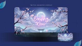 Sakura Night VTuber Stream Overlay Pack