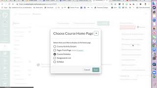 Setting Your Canvas Course Home Page