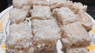 కొబ్బరి బర్ఫీ kobbari burfi simple process