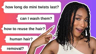 ALL ABOUT my mini twists with human hair extensions! @jaichanellie