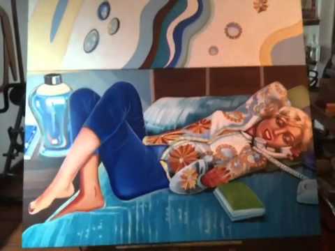 "Marilyn In Her Pucci" oil painting br Cherie Bender
