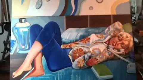 "Marilyn In Her Pucci" oil painting br Cherie Bender