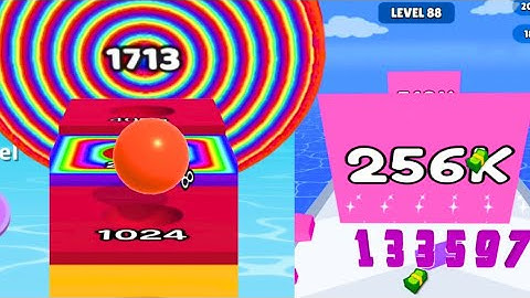 MAX Levels- Ball Run 2048 / Merge Master: Number Run/ Lv: 1466 - Layer Man 3D: Run & Collect 😎👍