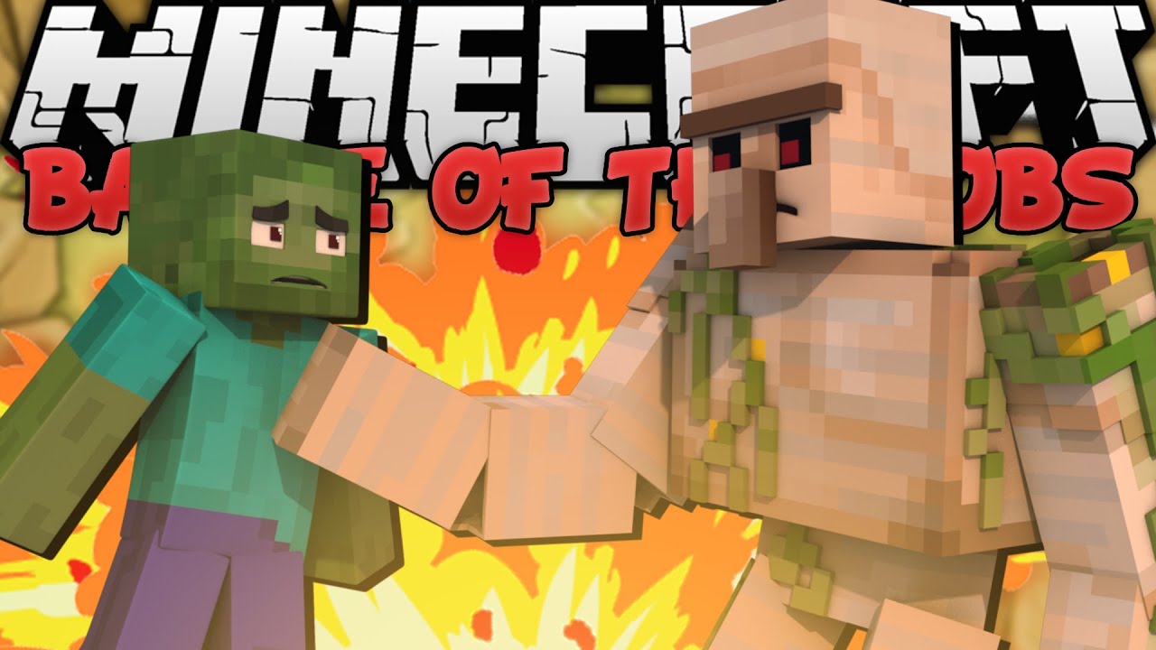 Minecraft Battle Of The Mobs! "IRON GOLEMS vs ZOMBIES" YouTube