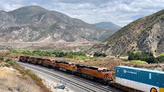 BNSF Z Train Moving Strong EB Main Track 3 Milepost 65 @ Astonishingly Amazing Blue Cut! 4KHDR