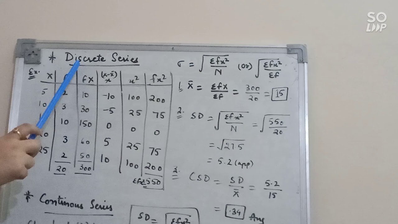 Statistics|Measure of Dispersion| Standard deviation with direct method - YouTube