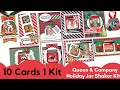 10 Cards 1 Kit | Queen & Co | Holiday Jar Shaker Kit