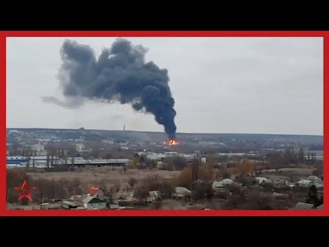 В ЛНР заявили, что причиной пожара на нефтебазе в Луганске стал обстрел ВСУ