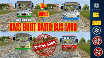 NEW RELEASED 🥳KMS BUILT BMTC BUS MOD FOR BUSSID