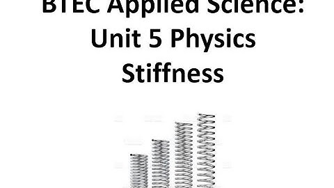 BTEC Applied Science: Unit 5 Physics Stiffness