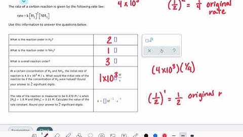 ALEKS: Using a rate law