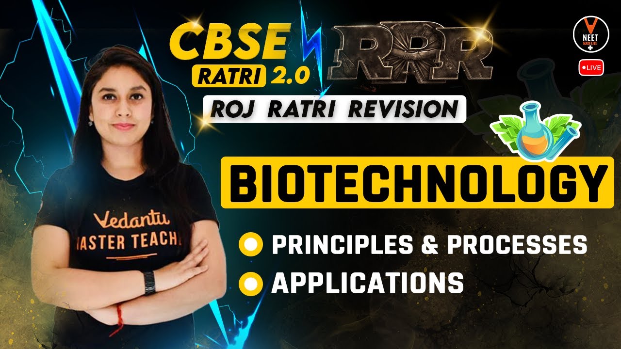 Biotechnology Principles and Processes / & Applications | CBSE Class 12 Term 2 Exam 2022