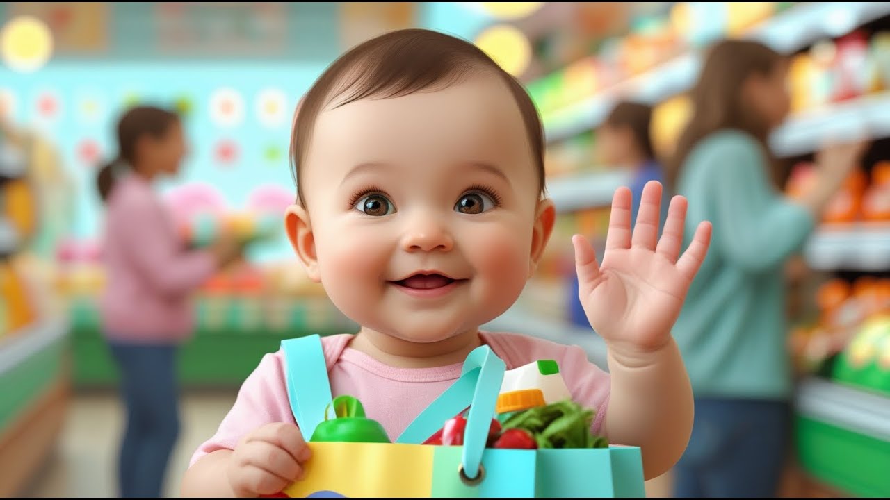 🛒🍎 Grocery Store Adventure | Fun 3D Kids Songs, Nursery Rhymes & Learning Cartoon for Toddlers 🥦✨