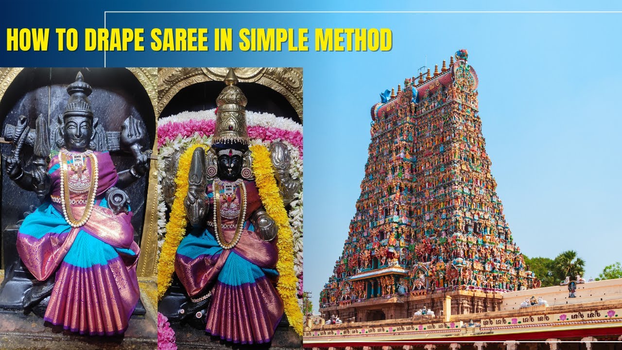 How to drape saree to goddess idol | amman alangaram |Steps to drape saree for goddess | templeAnga