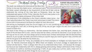 Vigil Mass- Saturday May 30th 2026-4:30pm