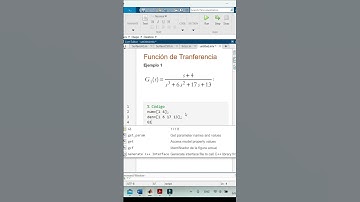 Función de Transferencia con #Matlab