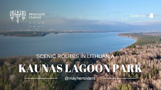 Scenic routes in Lithuania. Kaunas Lagoon Park 4K
