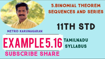 11th Std Maths Example 5.16 Ex.5.3 Find the sum upto n terms of the series 1+6/7 +11/49+16/243