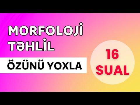 Morfoloji təhlil | 16 sual özünü yoxla | Azərbaycan dili #miq2024 #blok #buraxılış