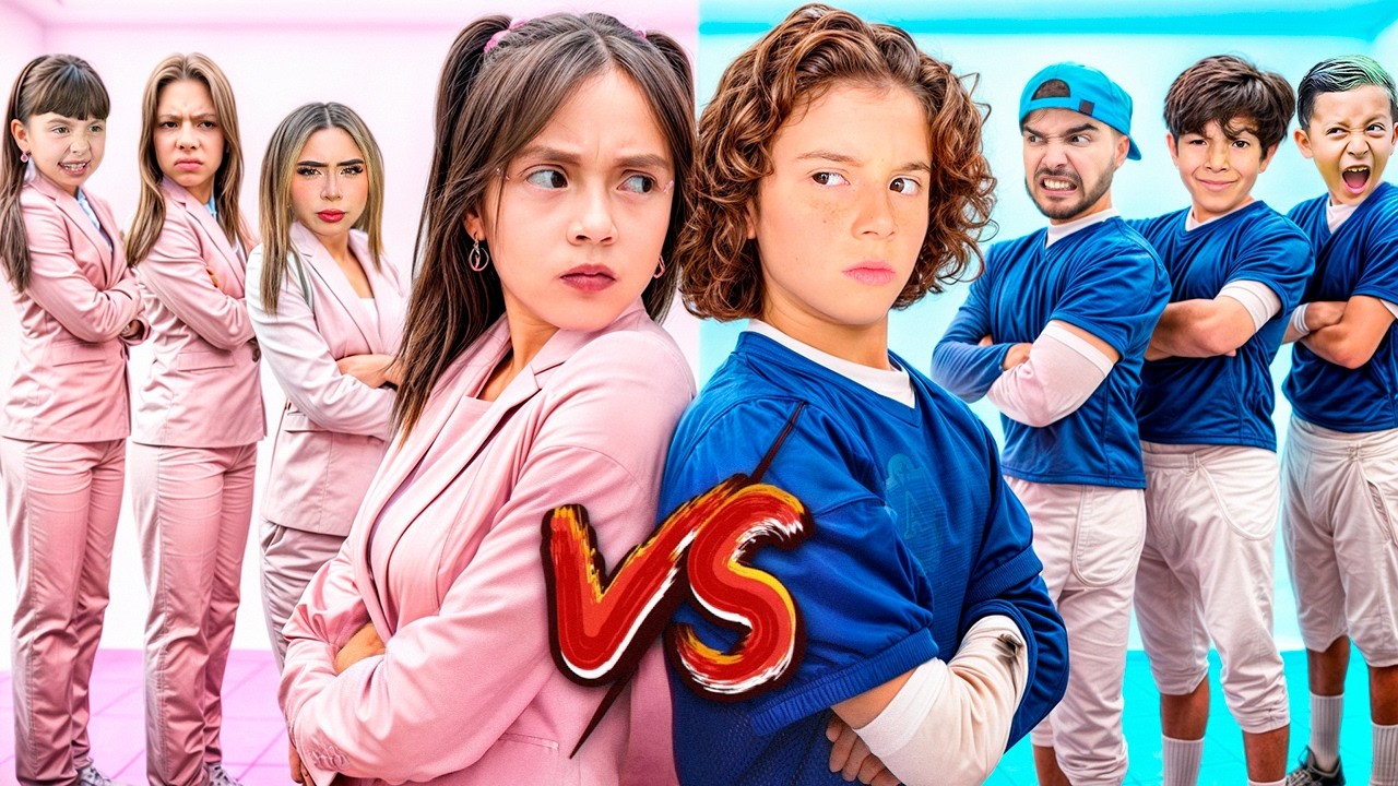 Niños Vs Niñas Pelean En El Juego del Calamar !!