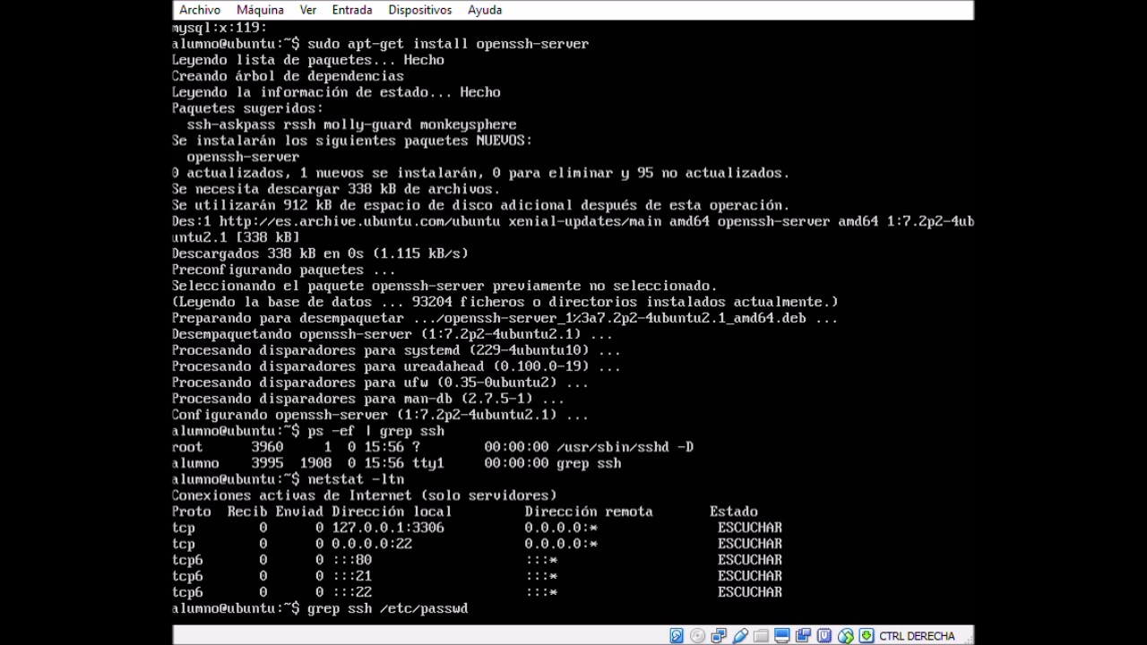Instalación MySQL en un servidor Ubuntu, gestión desde Windows - YouTube