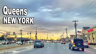 New York City Winter Drive 4K - Woodhaven to Howard Beach Queens NYC