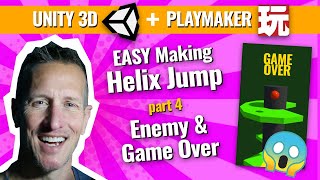 Unity 3D Playmaker Creating Helix Jump - Set Up Game Over screenshot 1