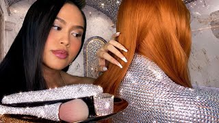 ASMR Bedazzled Spa 💎 Playing W/ Your Hair + Back Scratch (Your Back Is DIAMONDS) + Facial | Roleplay screenshot 4