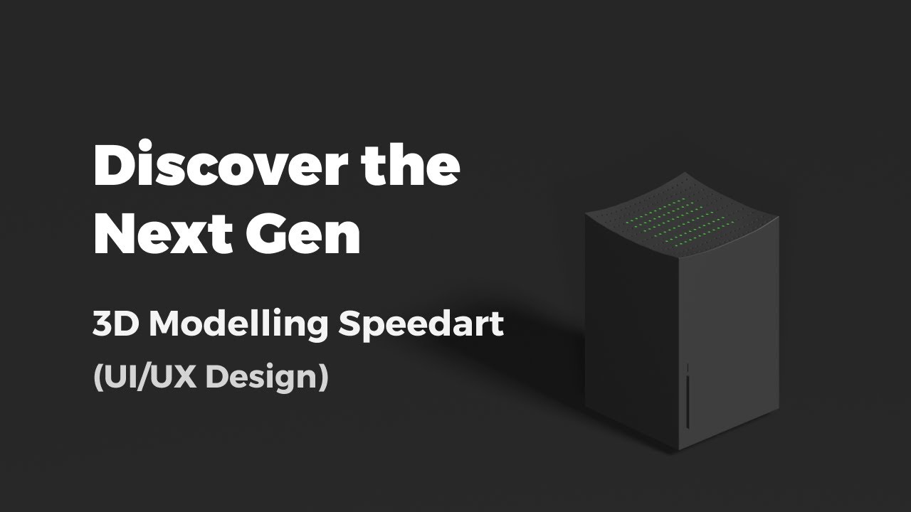 Xbox Series X Next Gen Render : A 3D Modelling Speed Art in Blender 2.9 (with UI UX Design)