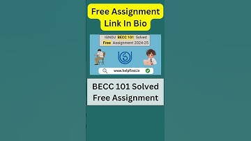 Download IGNOU BECC 101 Solved Free Assignment 2024-25  #ignou #motivation