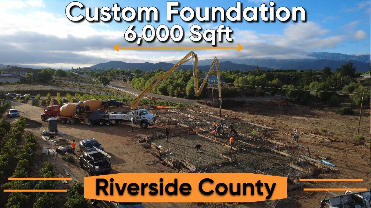 🏗️ 6,000 Sqft Custom Home Foundation | Riverside County, California