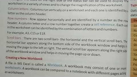 Class 5 Sub-computer ch 5 Introduction to Excel 2016