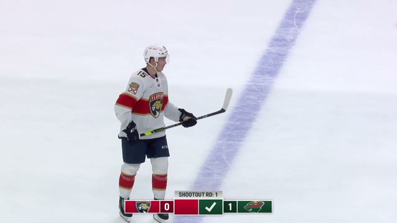 Anton Lundell shootout goal @ Minnesota