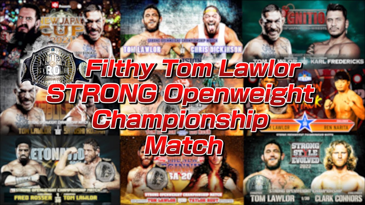 3.5 hour plus collection! EVERY Filthy Tom Lawlor STRONG title match!