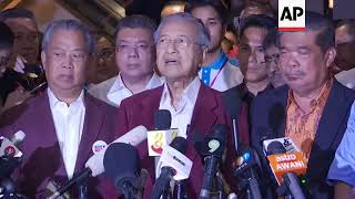 Mahathir on unofficial Malaysia election tally showing swing to opposition