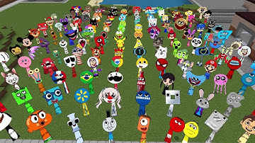 I Spawn all Sprunki OC to Minecraft PE