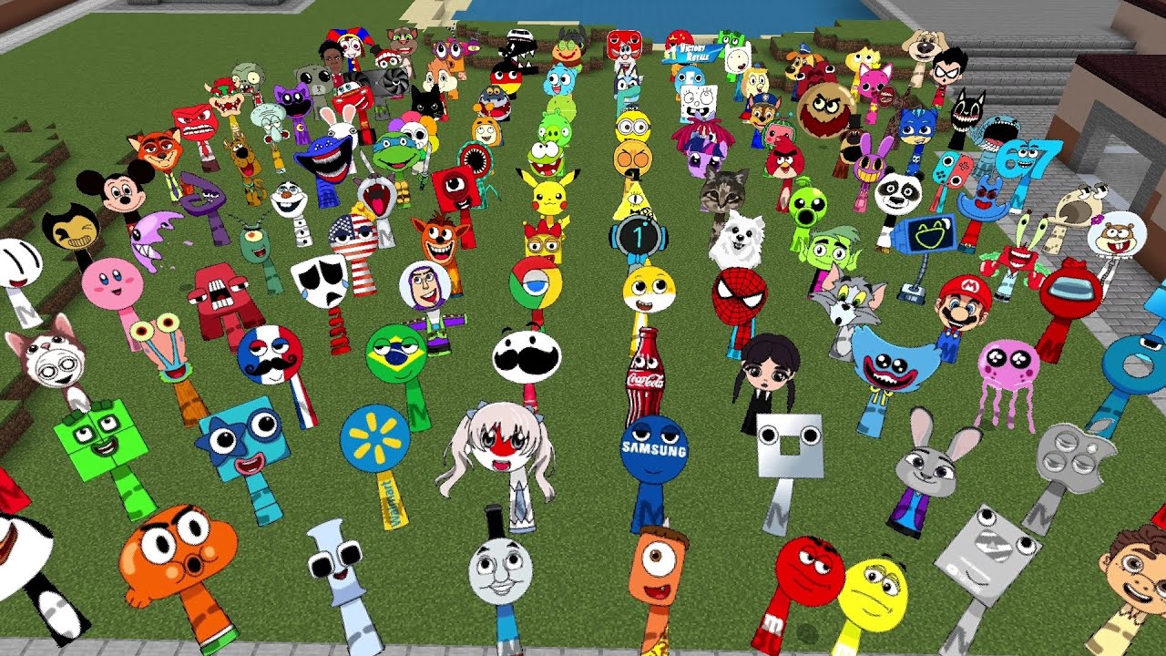 I Spawn all Sprunki OC to Minecraft PE