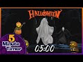 Halloween 5 Minute Timer with fun music and alarm for classrooms, Zoom and more