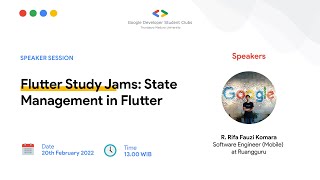 Flutter Study Jams 2 : State management in Flutter