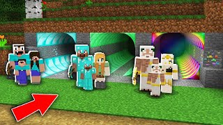 Minecraft NOOB vs PRO: FAMILY TREASURE HOLE DIG CHALLENGE! 100% trolling