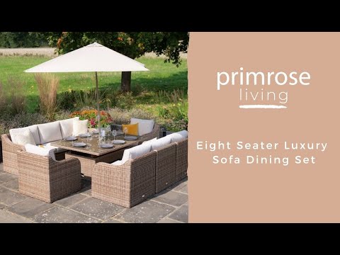 Eight Seater Luxury Sofa Dining Set | Primrose Living