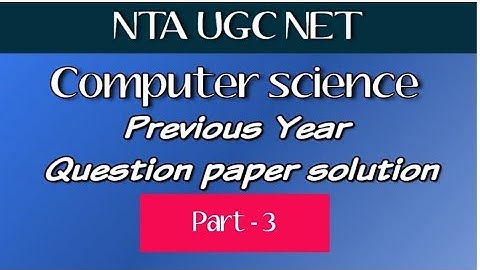 UGC NET Previous year question paper discussion || UGC NET Dec - 2019 || Computer science || DBMS.